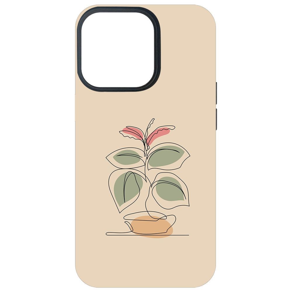 

Чехол-накладка Krutoff Soft Case Цветок для iPhone 13 Pro черный