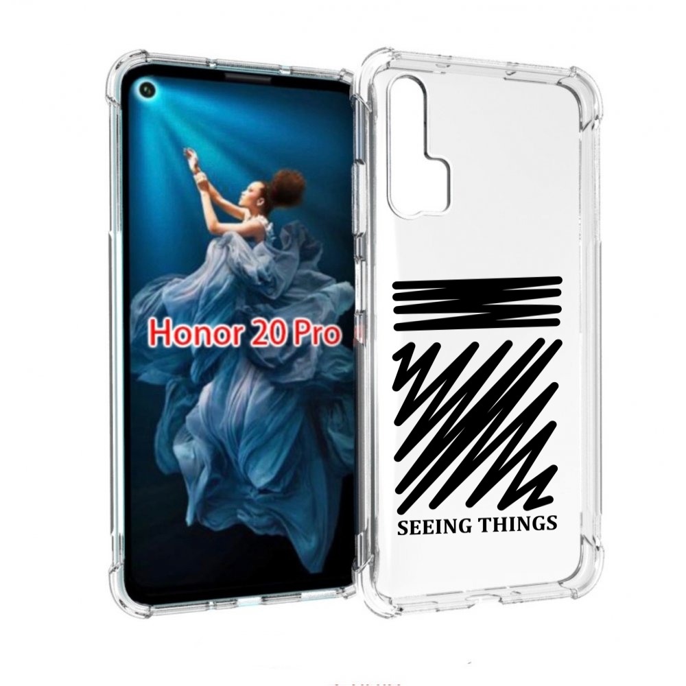 

Чехол бампер MyPads seeing-things для Honor 20 Pro противоударный, Прозрачный, Tocco
