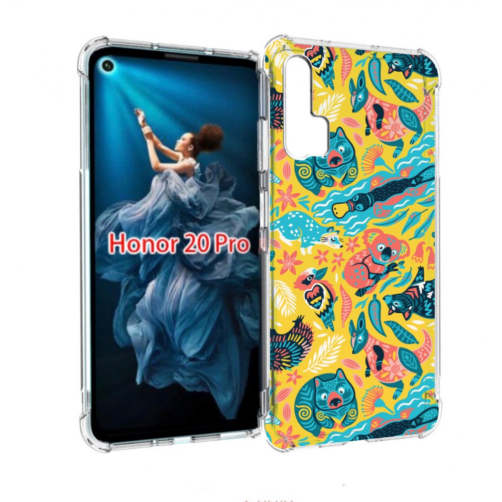 

Чехол бампер MyPads seamless-pattern для Honor 20 Pro противоуда, Прозрачный, Tocco