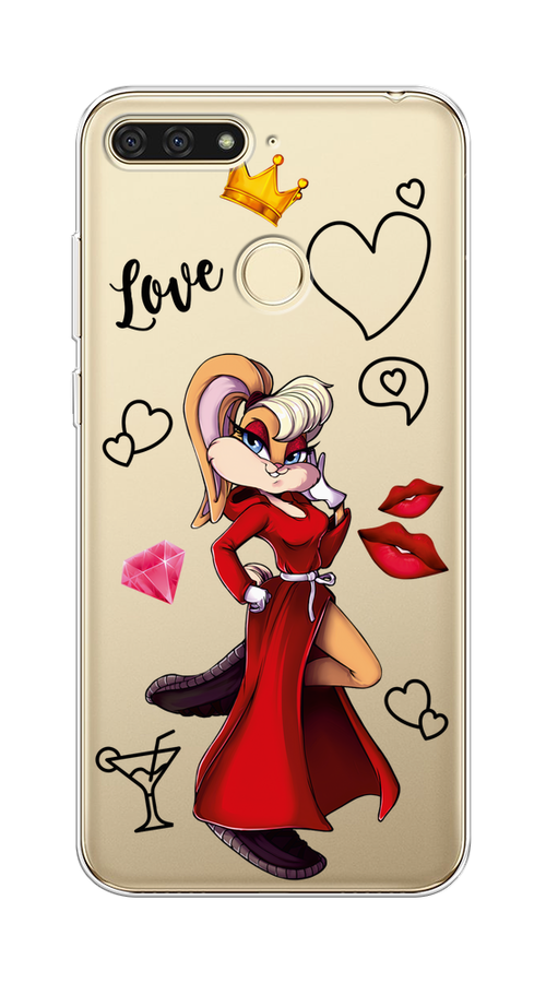 

Чехол на Honor 7C "Rich Lola Bunny", Красный;бежевый;оранжевый, 64550-6