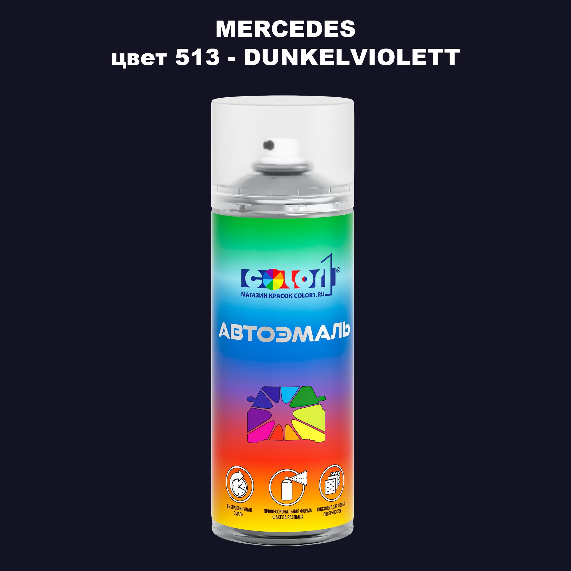

Аэрозольная краска COLOR1 для MERCEDES, цвет 513 - DUNKELVIOLETT, Прозрачный