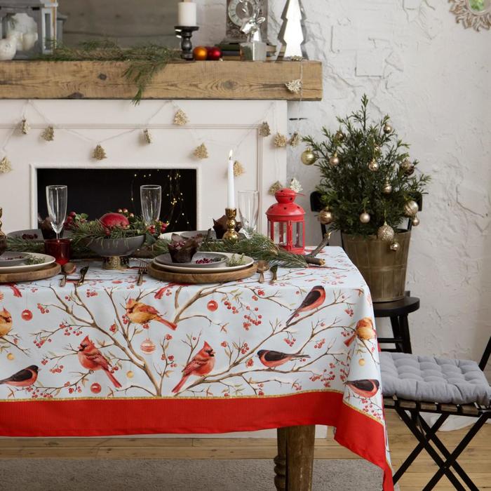 

Скатерть "Этель" Winter birds 149х220см с ГМВО, 100%хл, 190г/м2