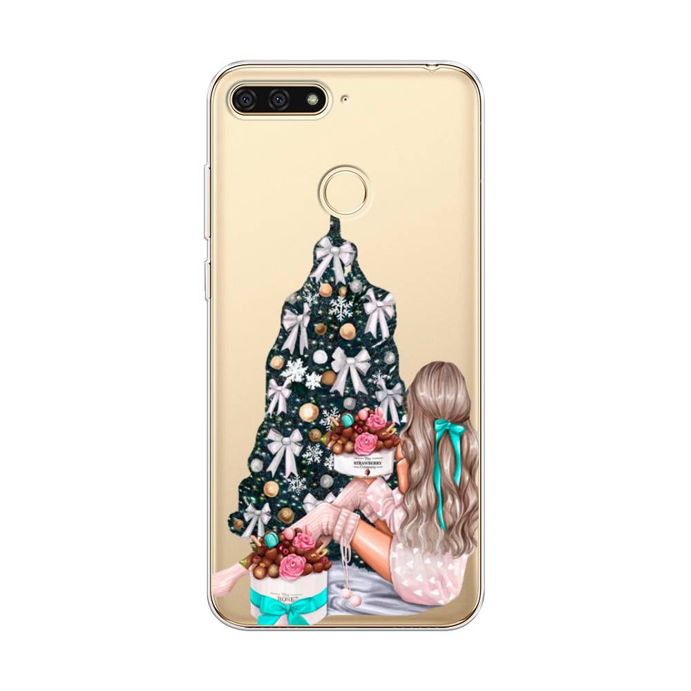 

Чехол на Honor 7C "New Year", Зеленый;бежевый;голубой, 64550-5