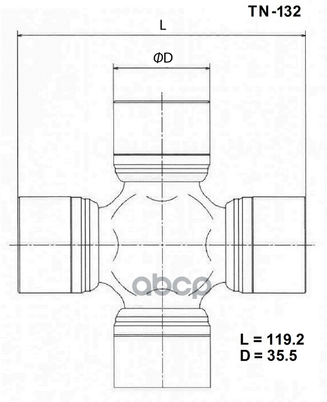 

TOYO Крестовина карданного вала NISSAN ATLAS/CONDOR 81-92/CIVILIAN 82-99 с тавотницей