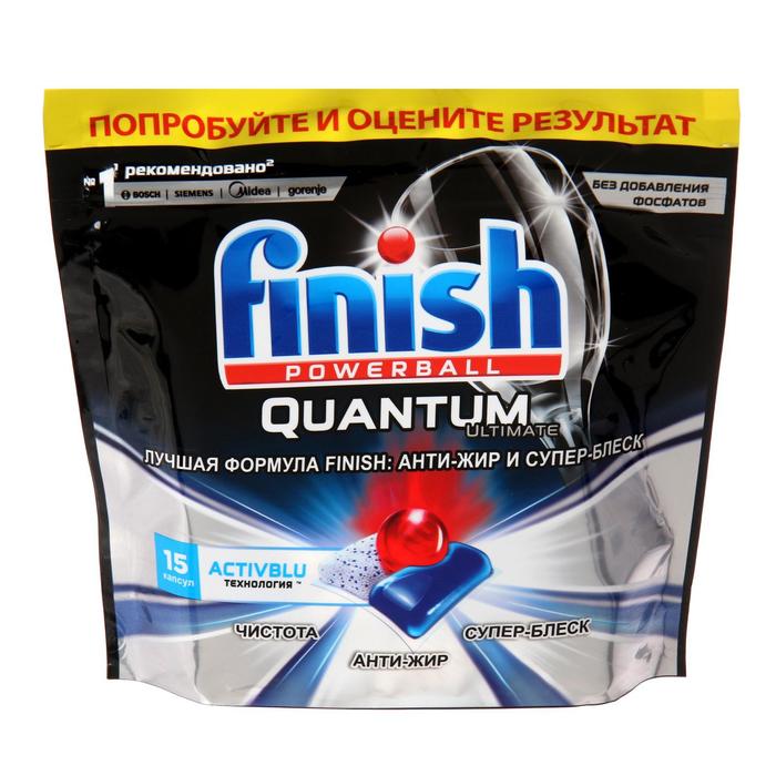 

Капсулы для ПММ Finish Quantum Ultimate бесфосфатные, дойпак 15 шт