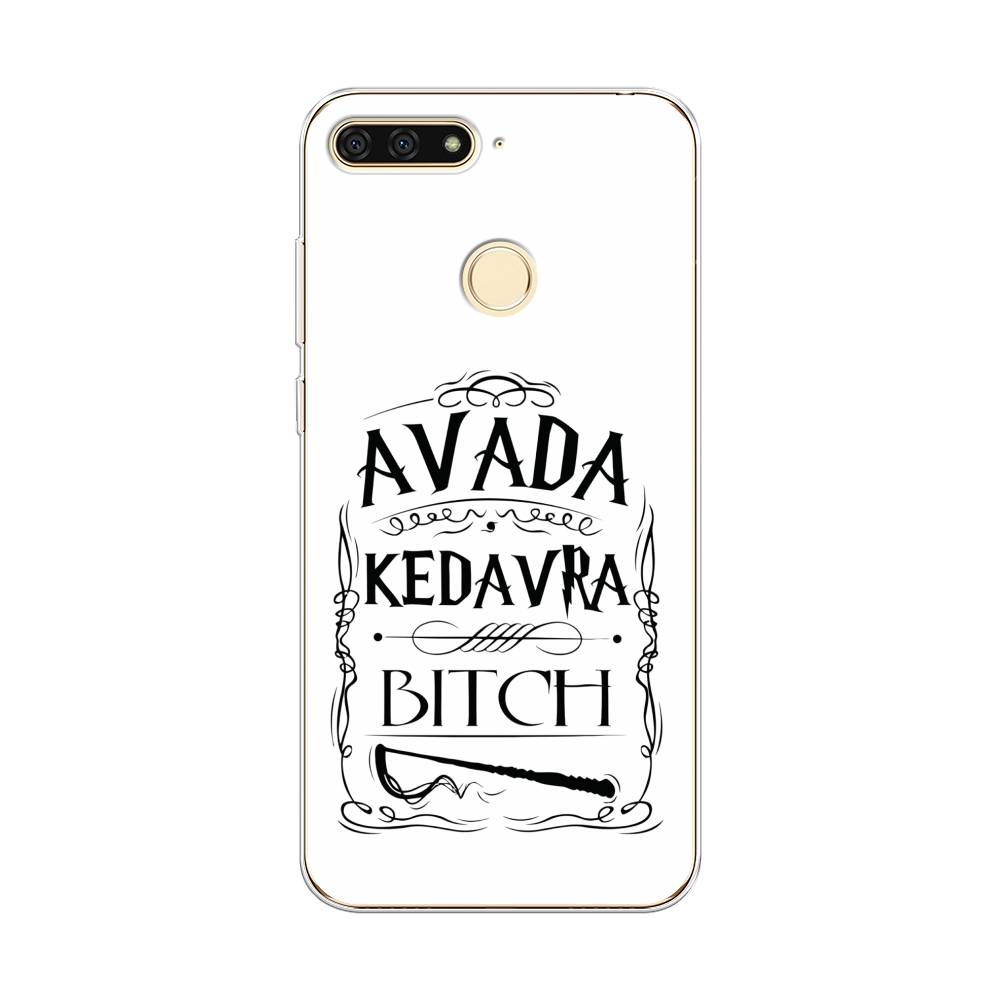 

Чехол на Honor 7C "Avada kedavra bitch", Белый;серый;черный, 64550-6