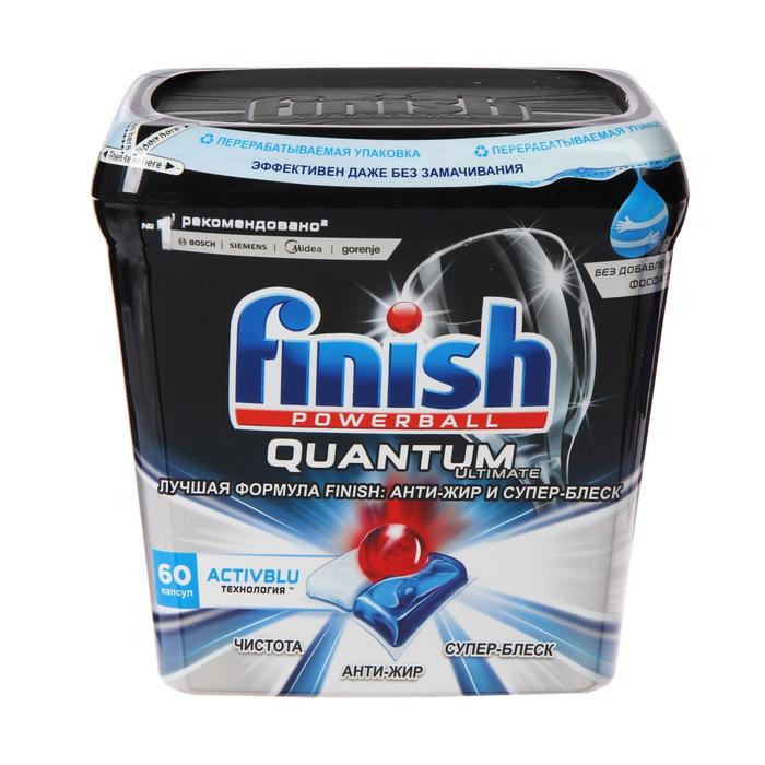

Капсулы для ПММ Finish Quantum Ultimate, бесфосфатные, 60 шт.