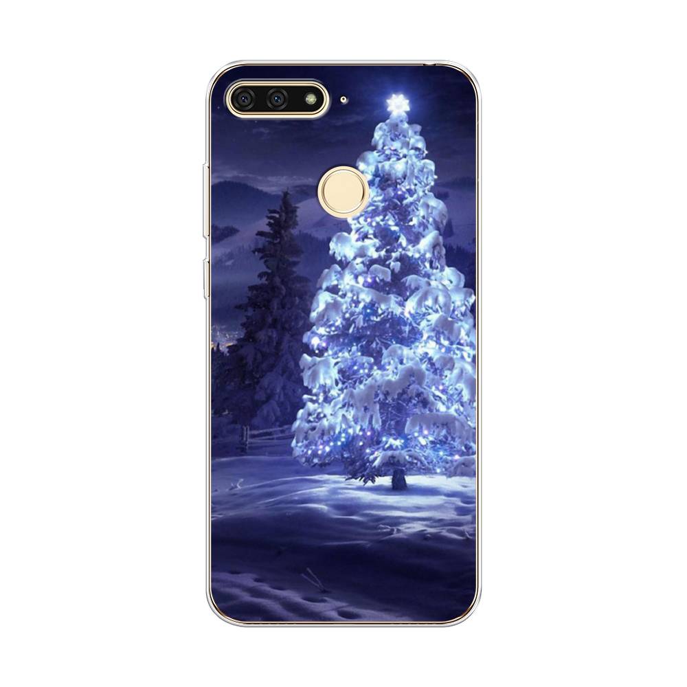 

Чехол на Honor 7C "Зима 4", Синий;черный;белый, 64550-2
