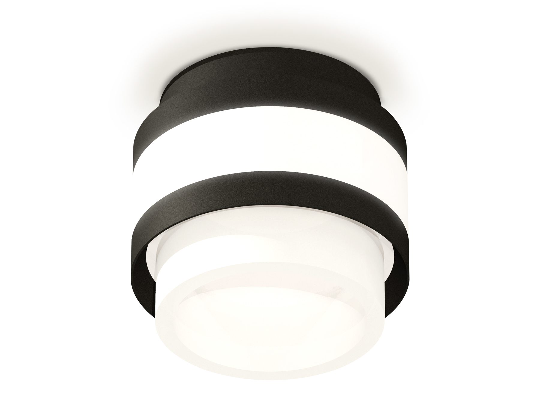 фото Комплект накладного светильника с акрилом xs8420001 sbk/fr черный песок/белый матовый gx53 ambrella light