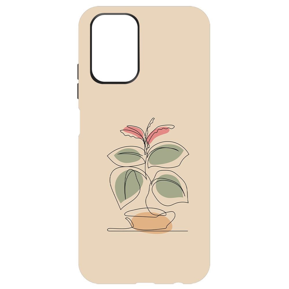 фото Чехол-накладка krutoff soft case цветок для xiaomi redmi 10 черный