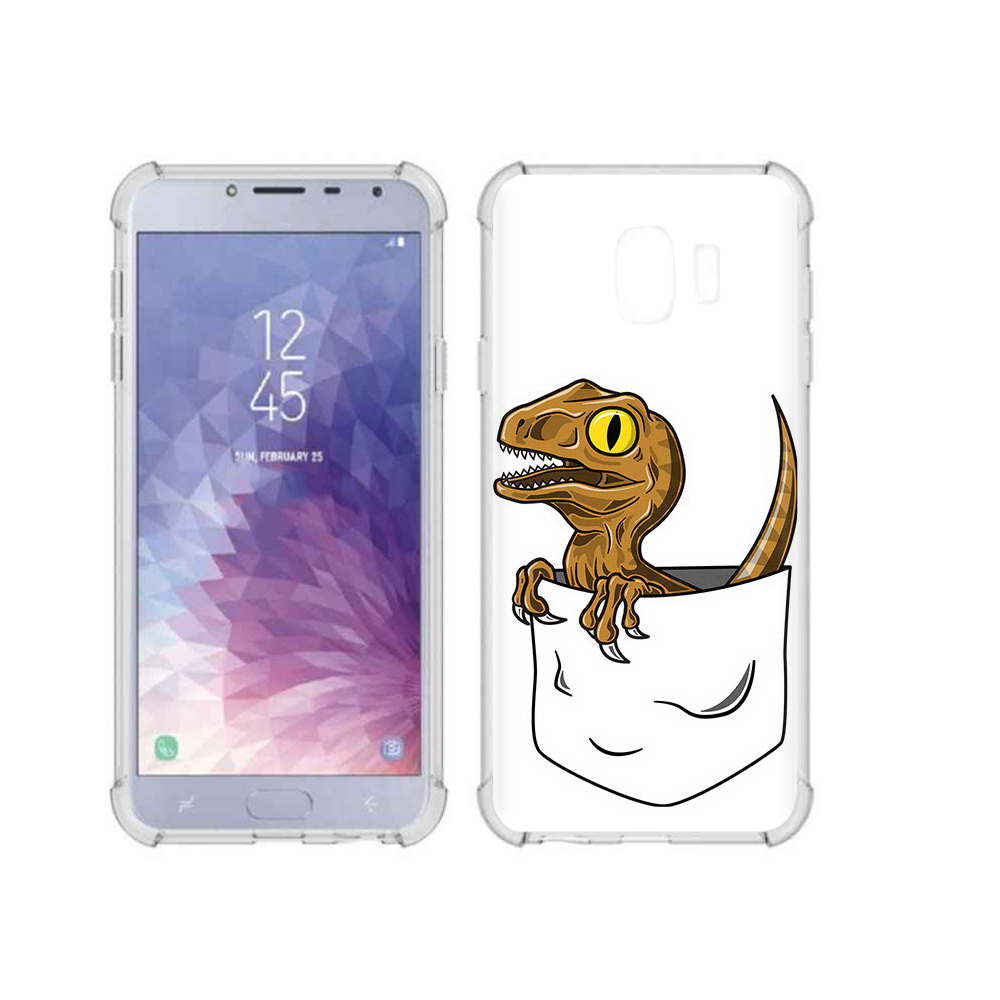 

Чехол MyPads Tocco для Samsung Galaxy J4 (2018) динозавр в кармане, Прозрачный, Tocco