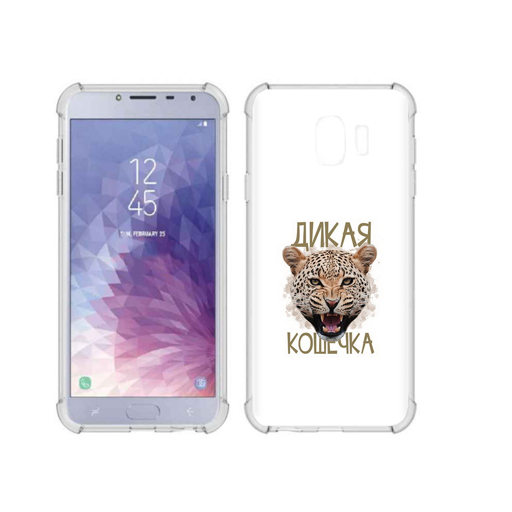 

Чехол MyPads Tocco для Samsung Galaxy J4 (2018) дикая кошечка, Прозрачный, Tocco