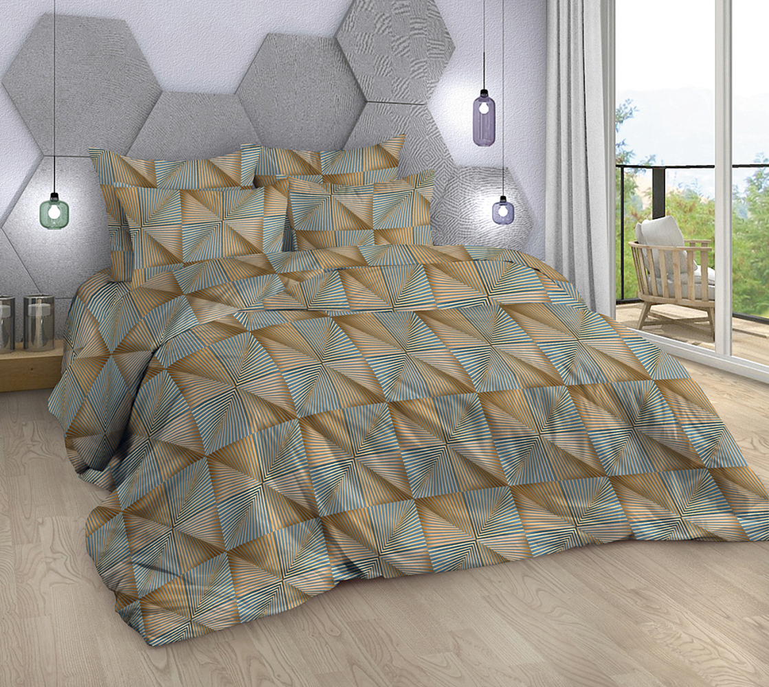 

Постельное белье Mercury Home Лабиринт 2 СП с европростыней Бязь 2 наволочки 50x70, Лабиринт