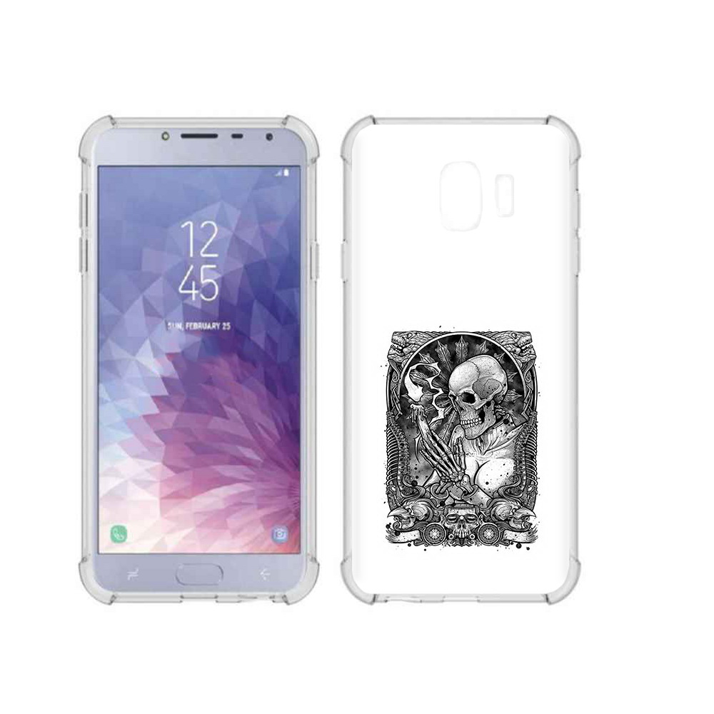Чехол MyPads Tocco для Samsung Galaxy J4 (2018) девушка скелет