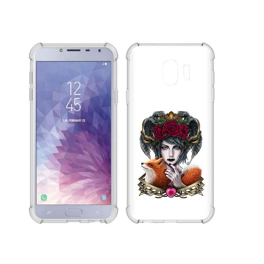 

Чехол MyPads Tocco для Samsung Galaxy J4 (2018) девушка с лисой, Прозрачный, Tocco