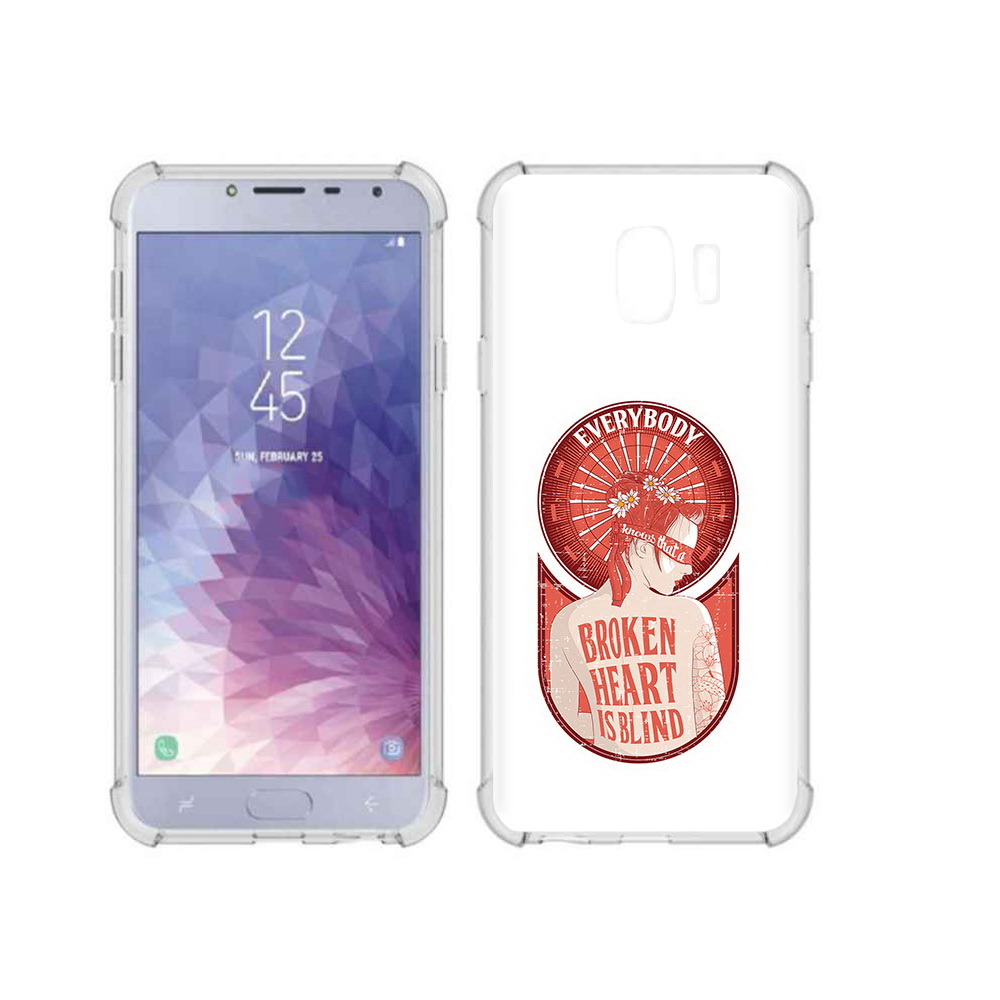 

Чехол MyPads Tocco для Samsung Galaxy J4 (2018) девушка разбитое сердце, Прозрачный, Tocco