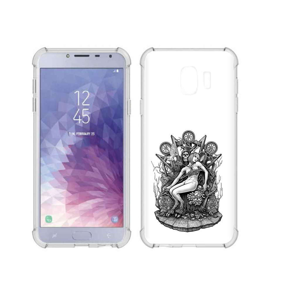 

Чехол MyPads Tocco для Samsung Galaxy J4 (2018) девушка на троне, Прозрачный, Tocco