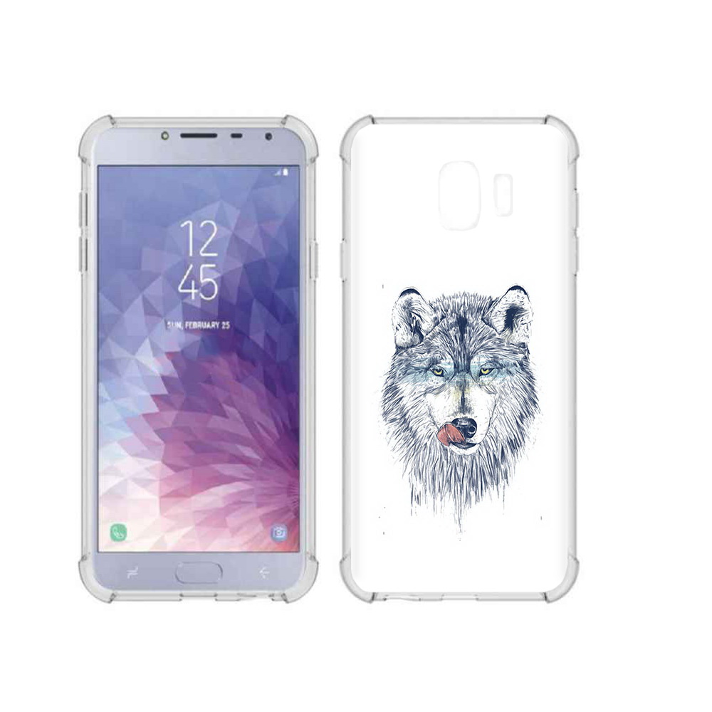 

Чехол MyPads Tocco для Samsung Galaxy J4 (2018) голодгый волк, Прозрачный, Tocco