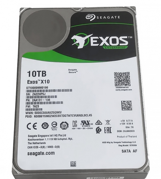 

Жесткий диск Seagate ST10000NM0196 10Tb 7200 SATAIII 3,5" HDD, ST10000NM0196