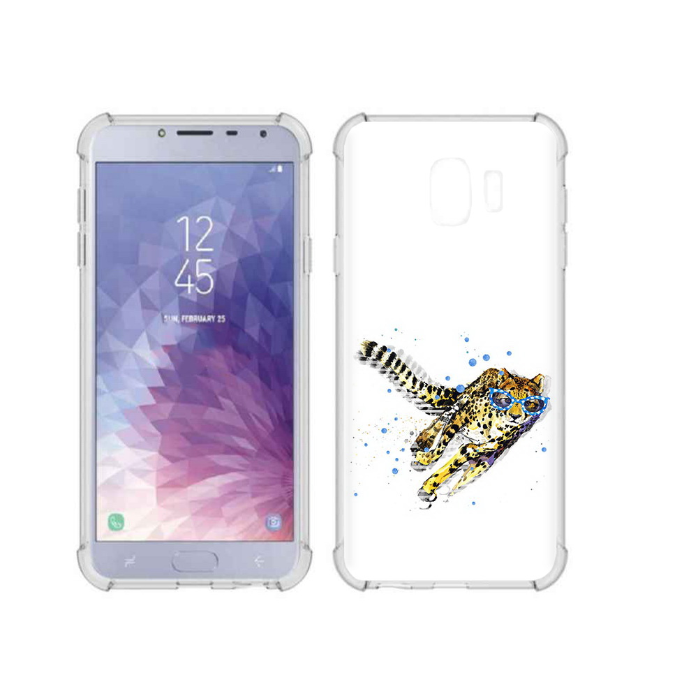 

Чехол MyPads Tocco для Samsung Galaxy J4 (2018) гепард в очках, Прозрачный, Tocco