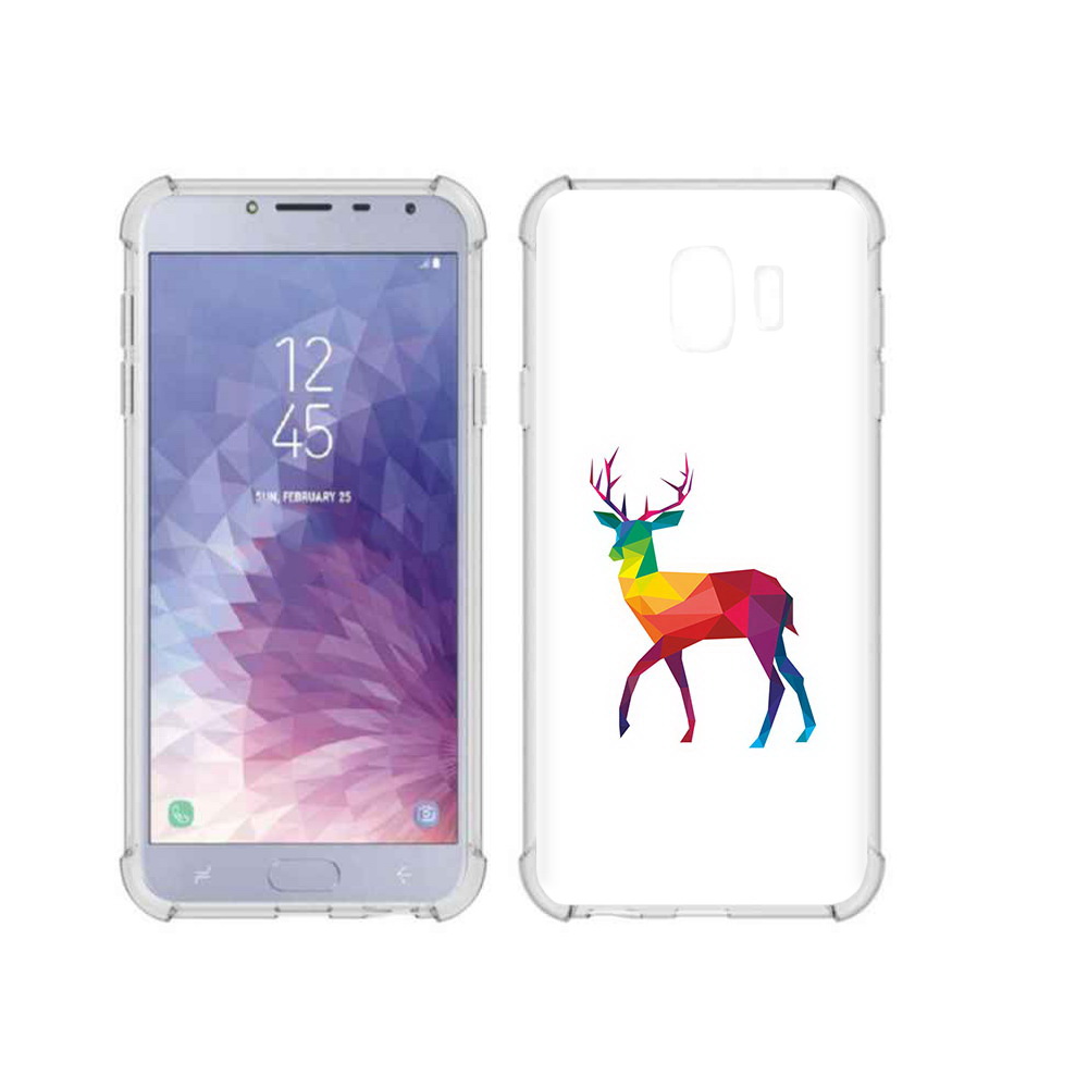 

Чехол MyPads Tocco для Samsung Galaxy J4 (2018) геометрический олень, Прозрачный, Tocco