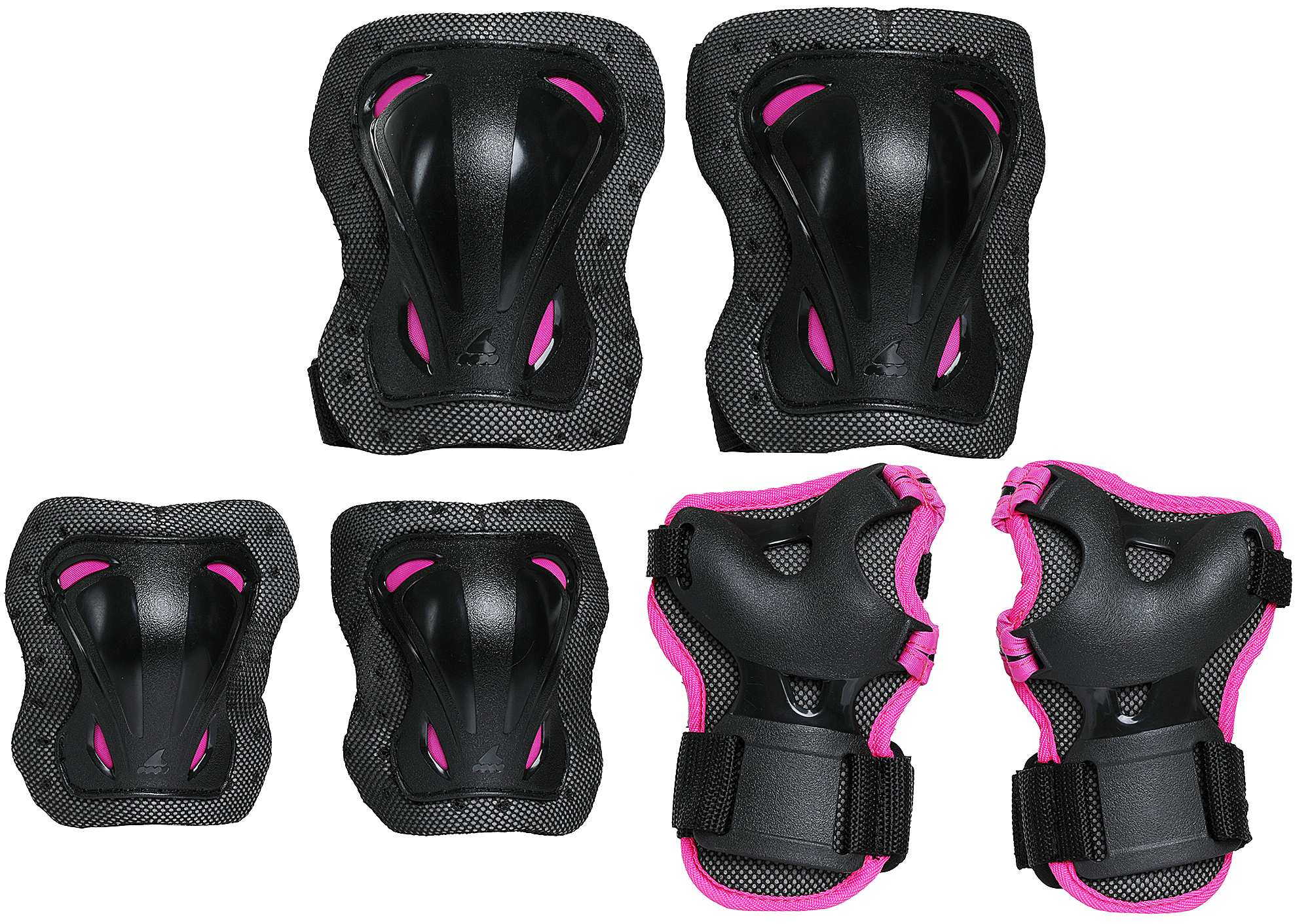 фото Комплект защиты rollerblade 2022 skate gear junior 3 pack black/pink us:xxs