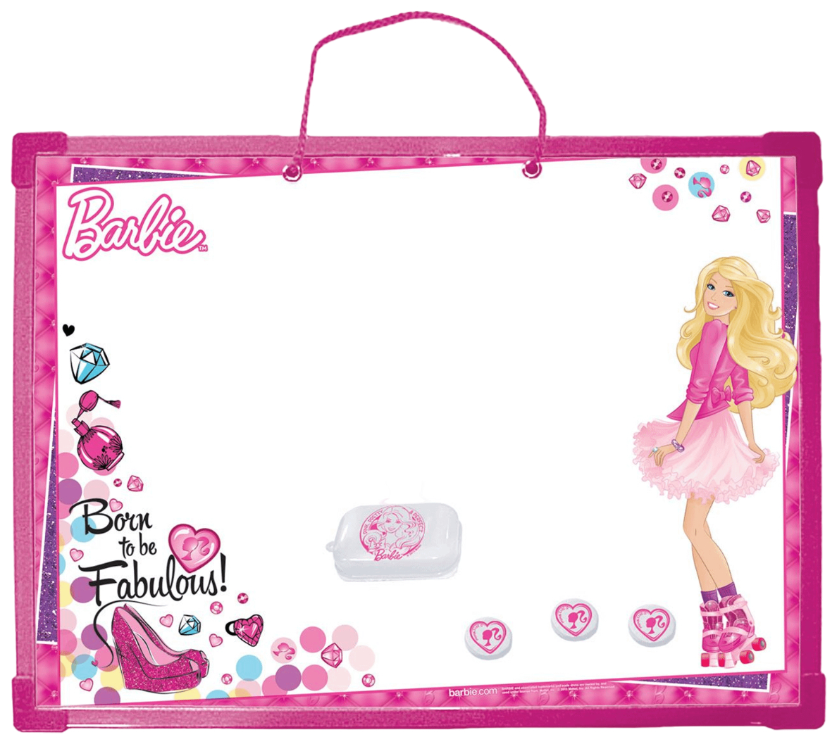 Доска магнитно-маркерная настенная Seventeen Barbie Пиши-стирай с аксессуарами 42х30,5 см
