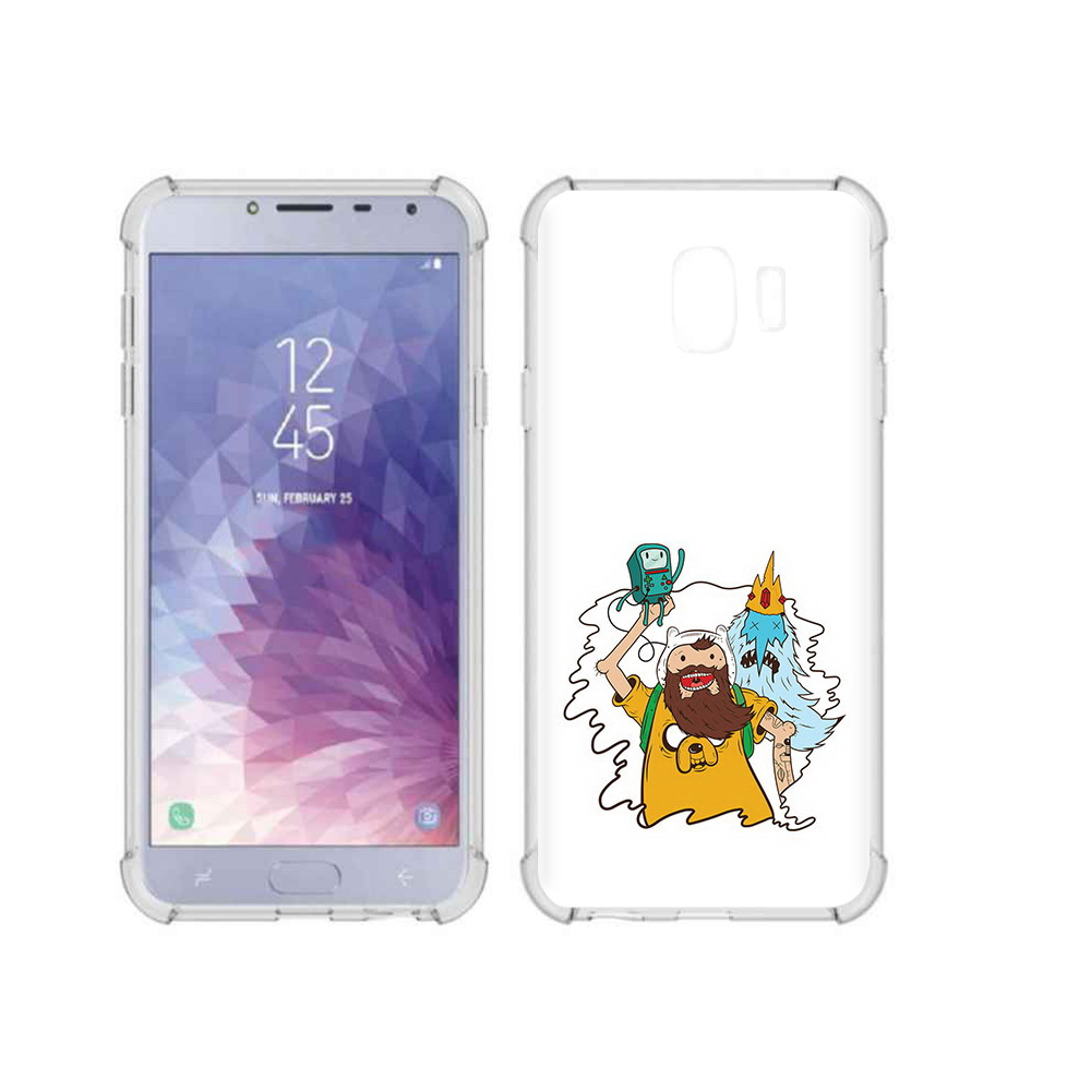 

Чехол MyPads Tocco для Samsung Galaxy J4 (2018) время приключений старый Финн, Прозрачный, Tocco