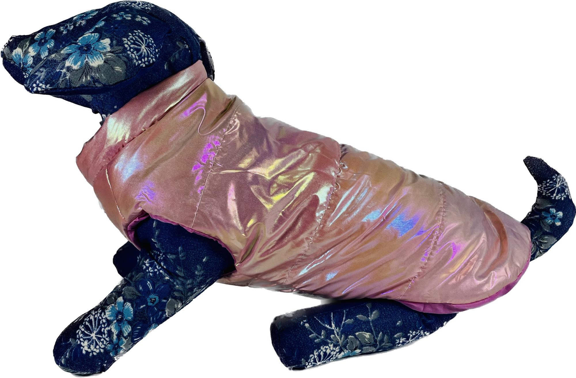 фото Зимняя водонепроницаемая куртка для питомцев перламутровая розовая xxl nobrand