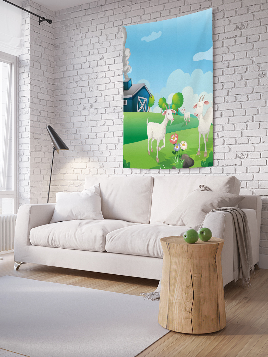 

Вертикальное фотопанно на стену JoyArty Козы на ферме 150x200 см, Козы на ферме