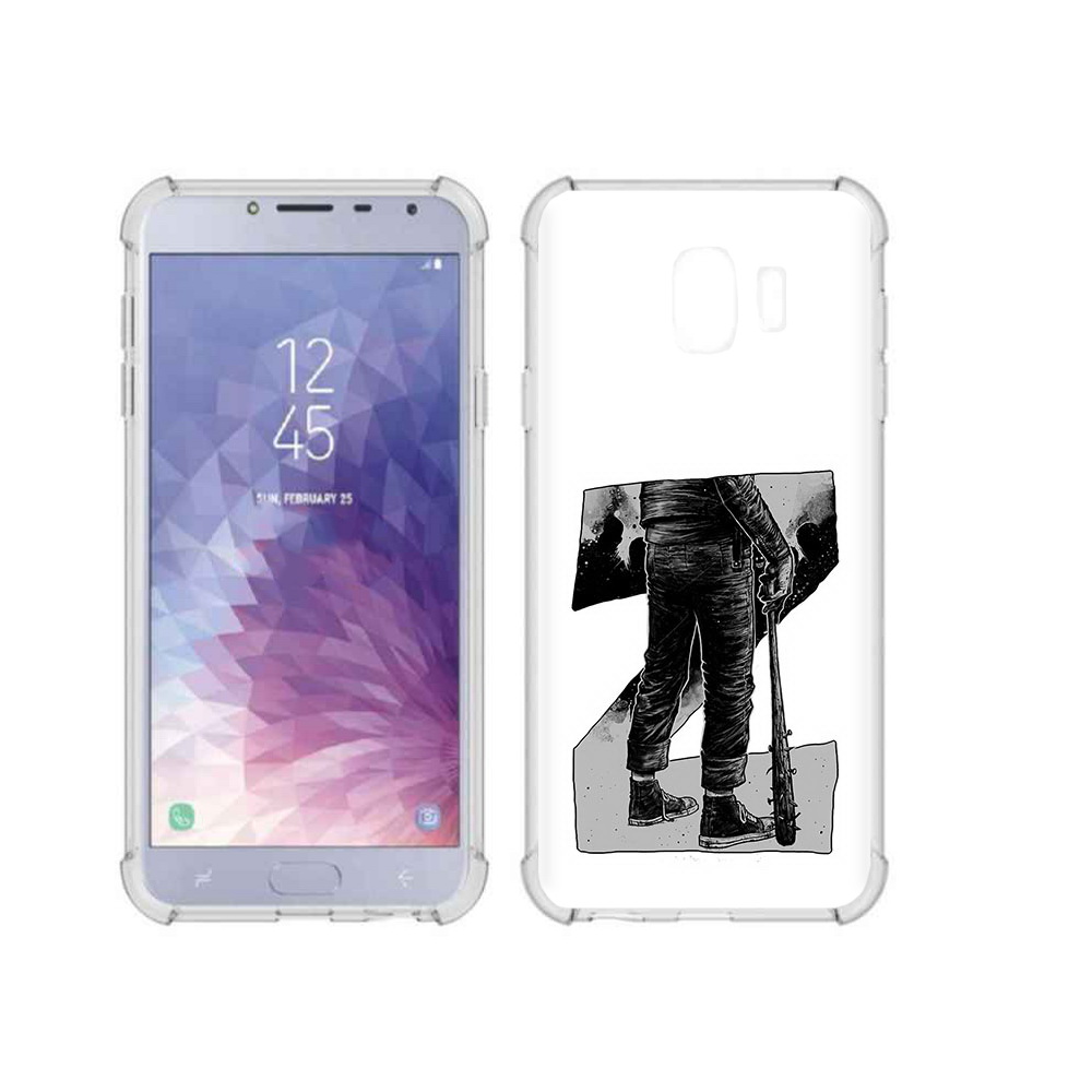 

Чехол MyPads Tocco для Samsung Galaxy J4 (2018) воин черно белый, Tocco