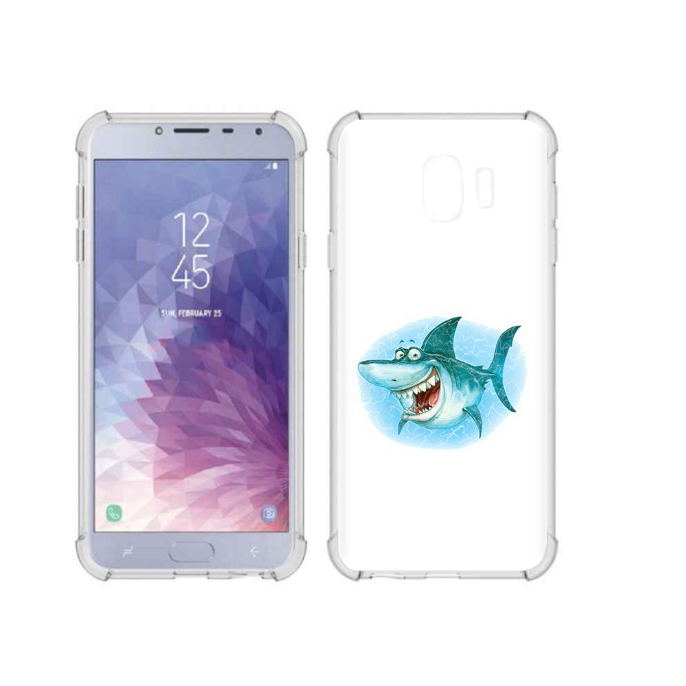 

Чехол MyPads Tocco для Samsung Galaxy J4 (2018) веселая акула, Прозрачный, Tocco