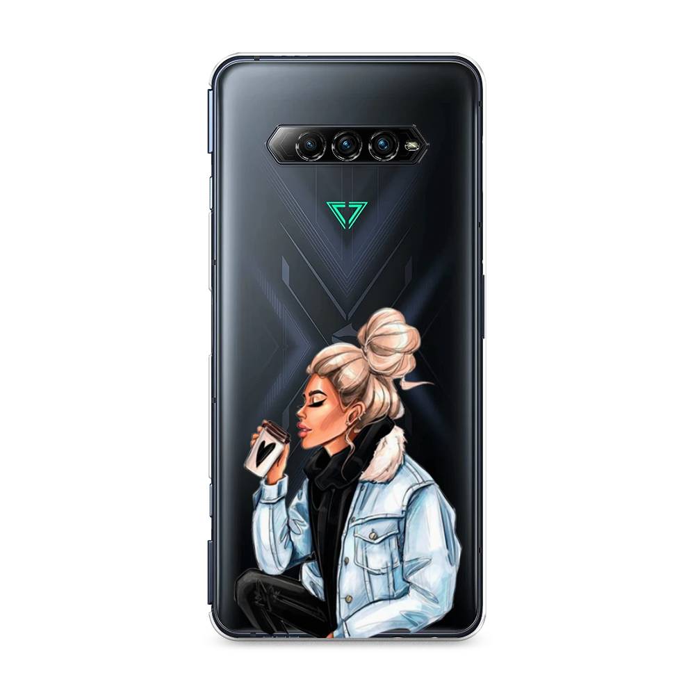 

Чехол Awog на Xiaomi Black Shark 4 pro "Cute girl", Бежевый;черный;голубой, 317650-7