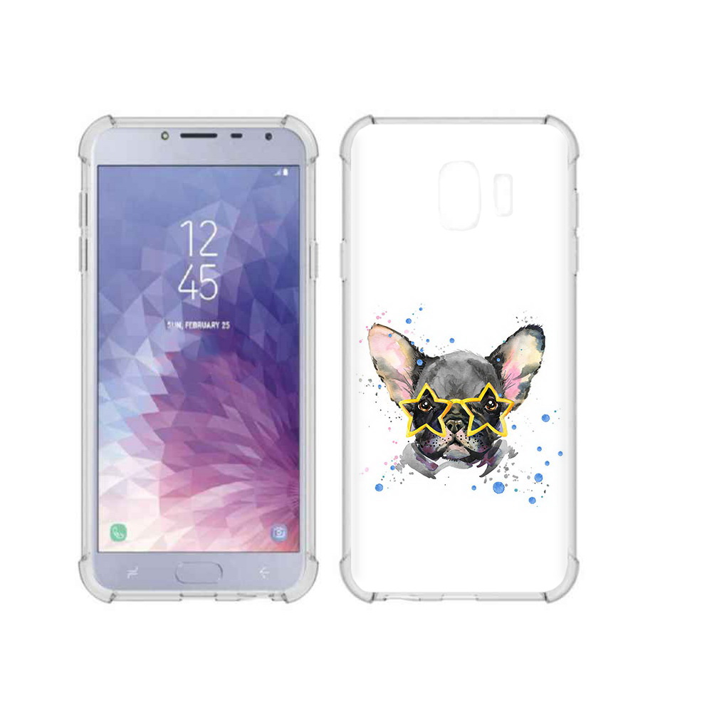 

Чехол MyPads Tocco для Samsung Galaxy J4 (2018) буля в очках, Прозрачный, Tocco