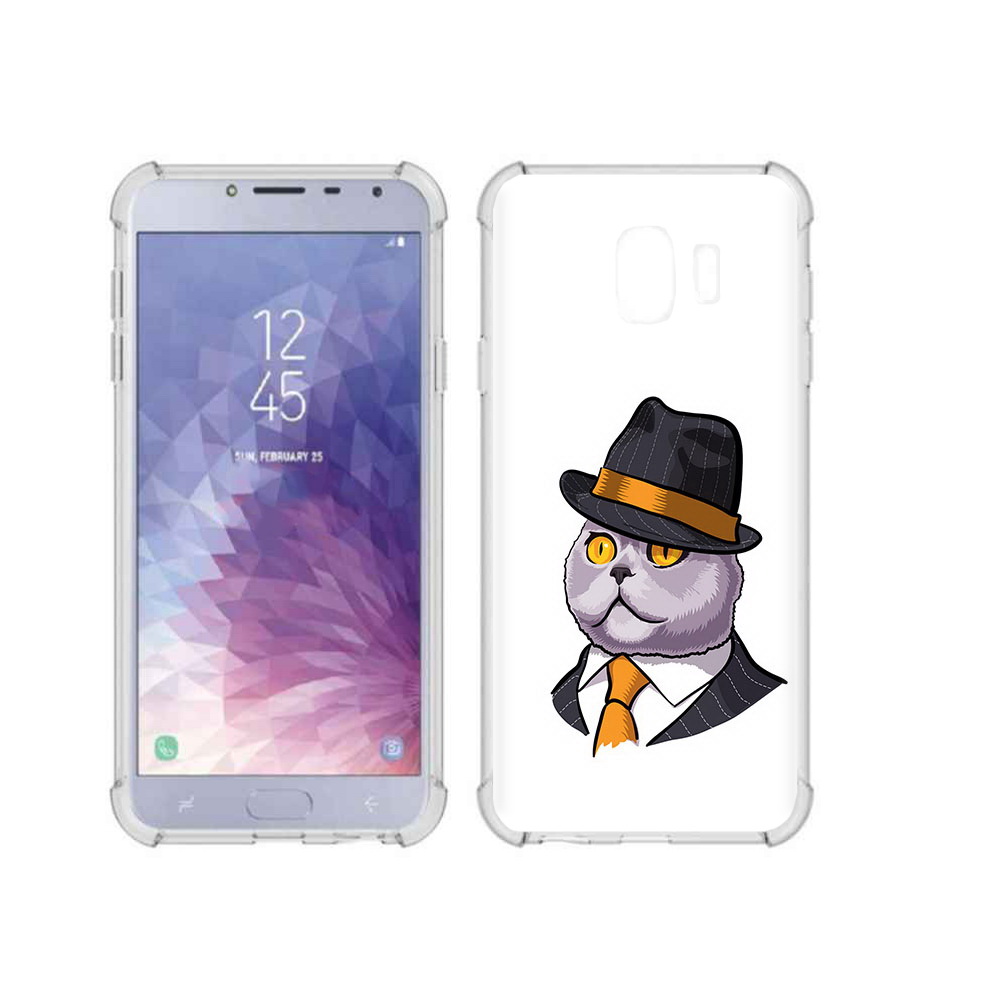 

Чехол MyPads Tocco для Samsung Galaxy J4 (2018) британец, Прозрачный, Tocco