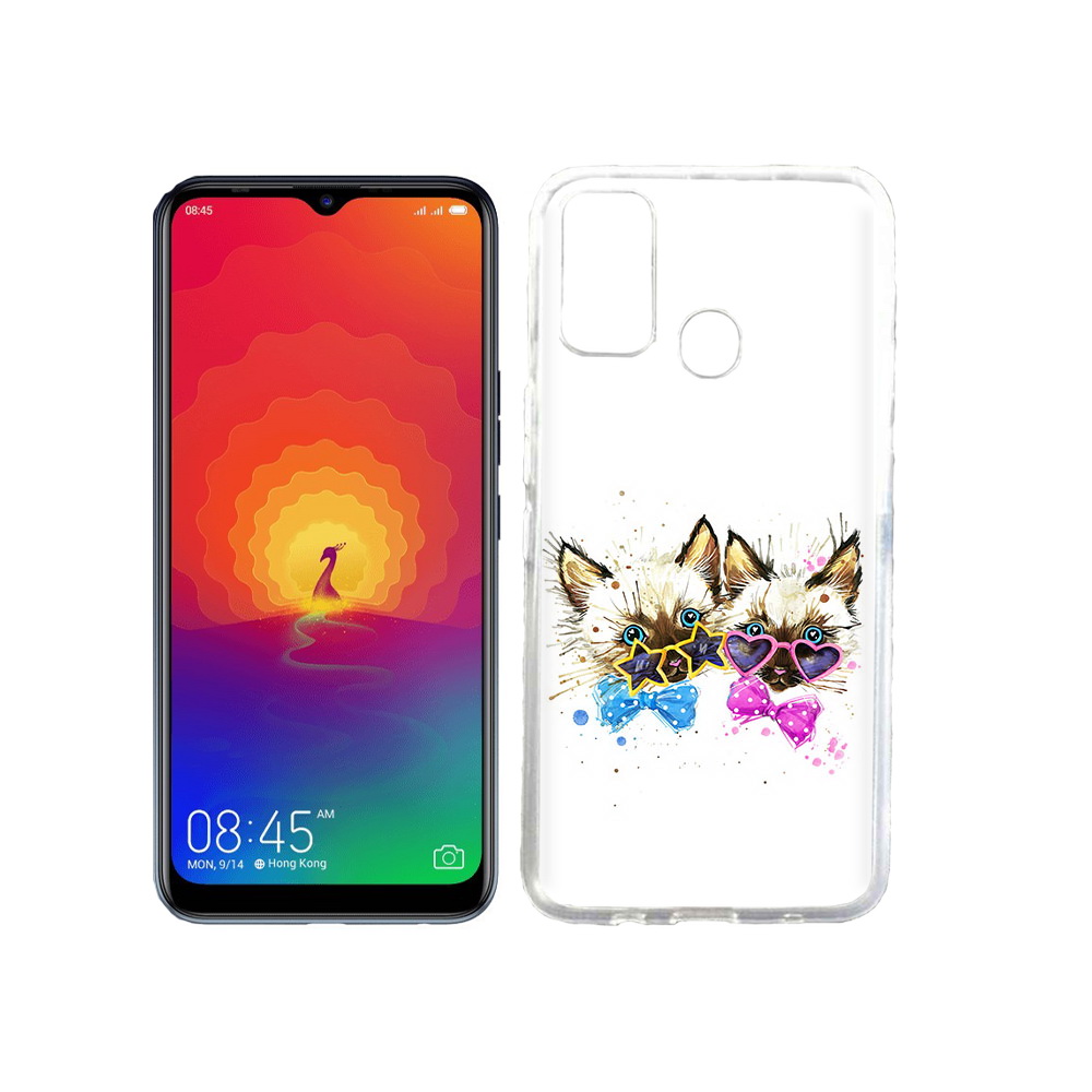 

Чехол MyPads Tocco для Tecno Spark 4 милые котята, Прозрачный, Tocco