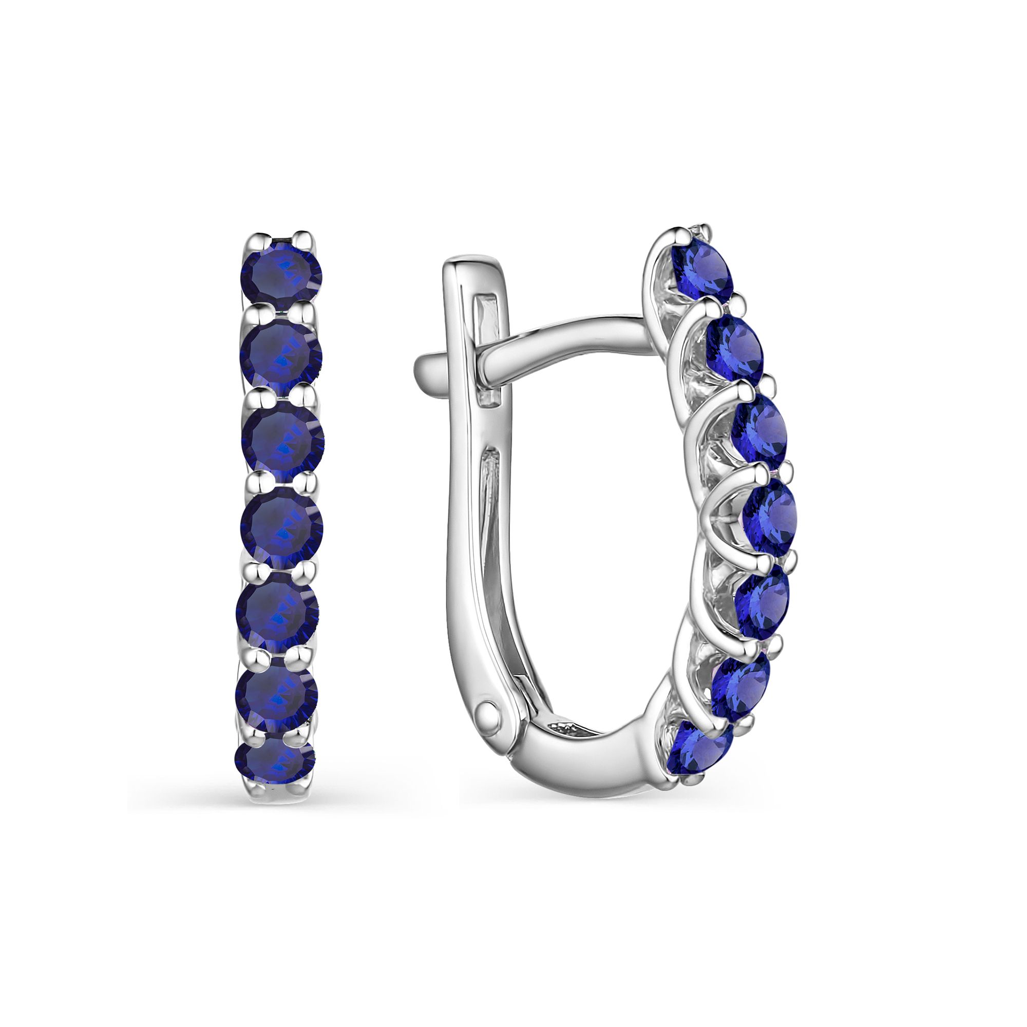 

Серьги из белого золота с сапфиром АЛЬКОР 23941-202, 23941-202
