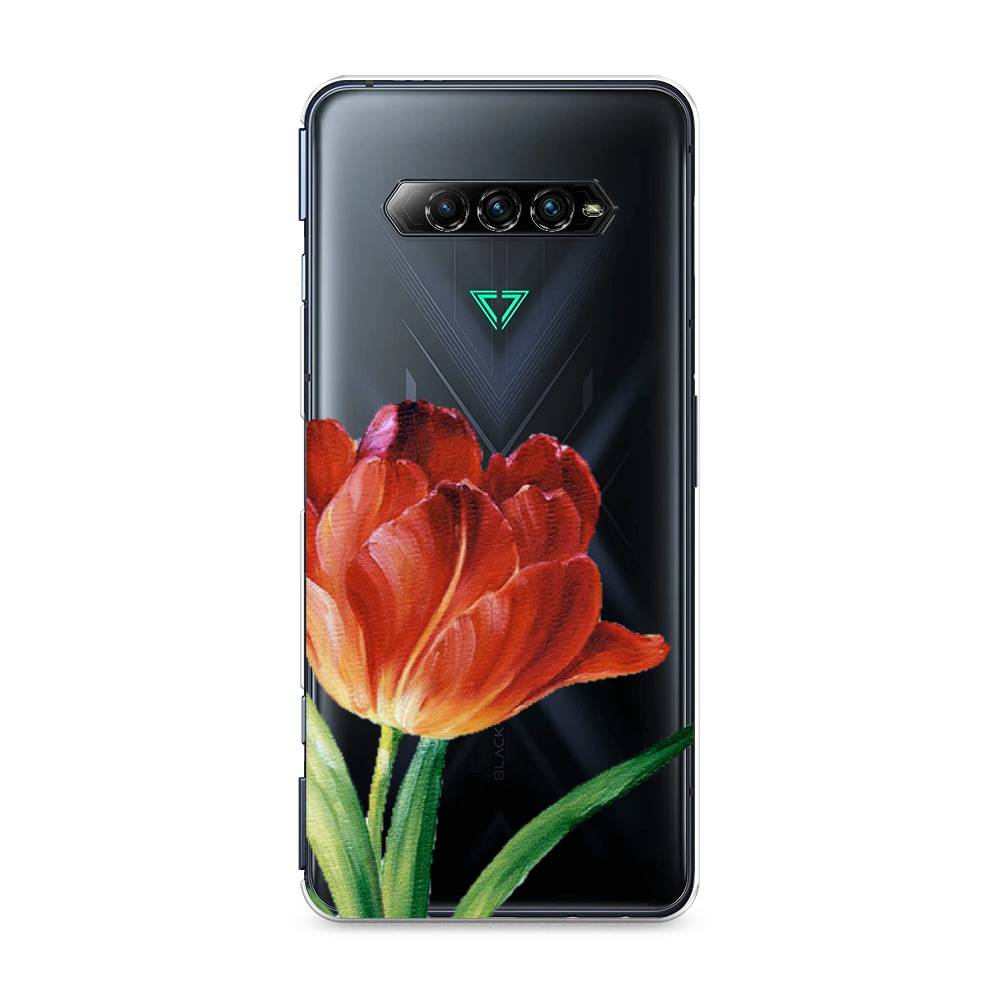 

Чехол Awog на Xiaomi Black Shark 4 pro "Красный тюльпан", Оранжевый;зеленый, 317650-8