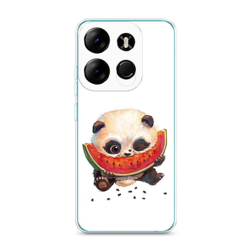

Чехол Awog на Tecno Pop 7 Pro "Малыш панды с арбузом", Белый;красный, 303450-1