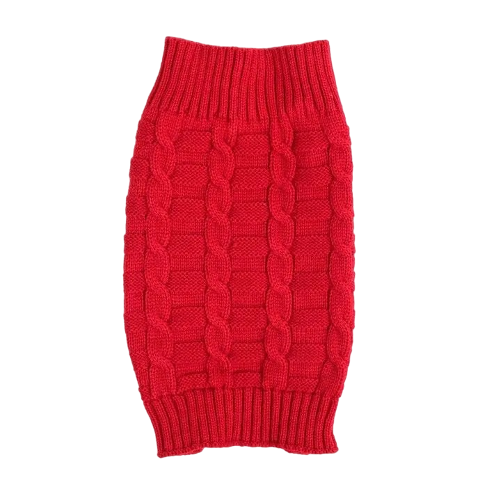 

Свитер с ажурной вязкой, 2XL (ДС 41, ОШ 41, ОГ 36-60 см), красный