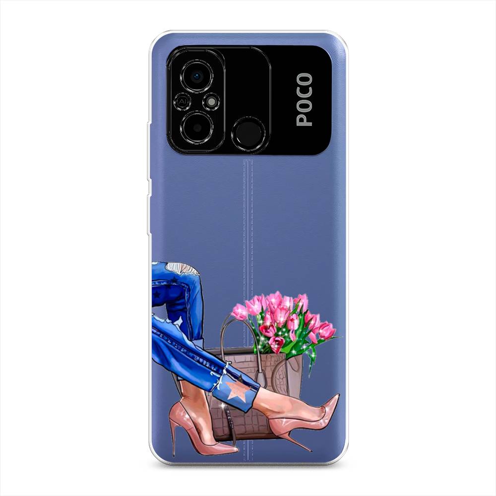 

Чехол Awog на Poco C55 "Каблучки", Синий, 318250-7