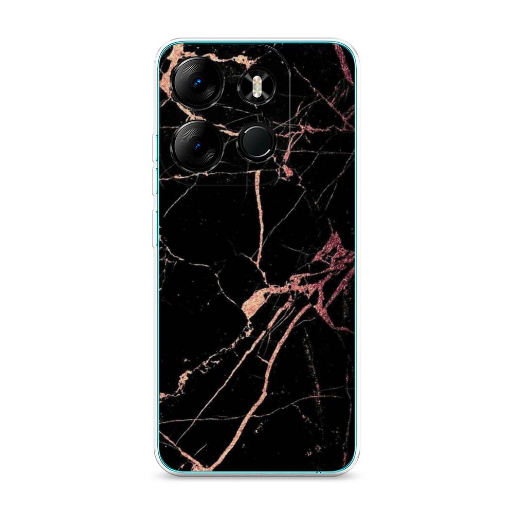 

Чехол Awog на Tecno Pop 7 Pro "Мрамор розовое золото", Черный;розовый, 303450-3