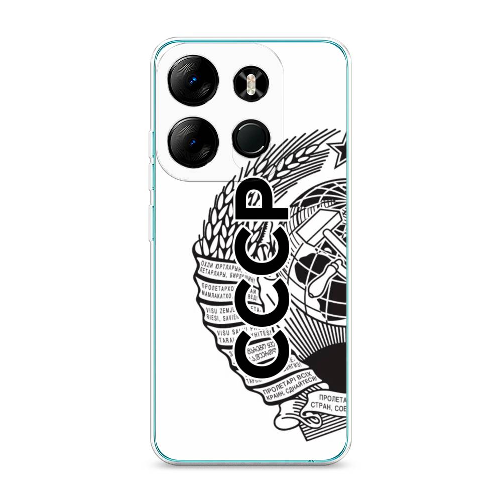

Чехол Awog на Tecno Pop 7 Pro "Герб СССР", Черный;серый;белый, 303450-10