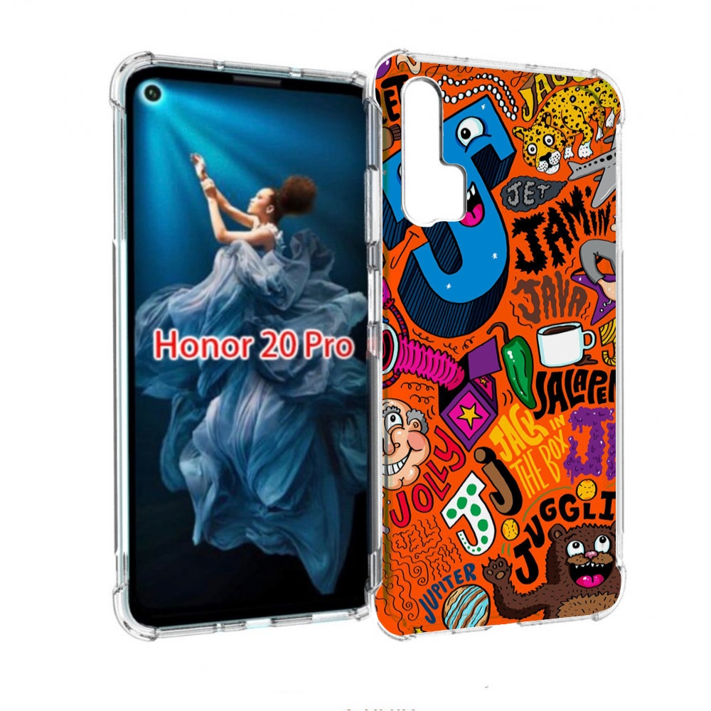 

Чехол бампер MyPads funky-decor для Honor 20 Pro противоударный, Прозрачный, Tocco