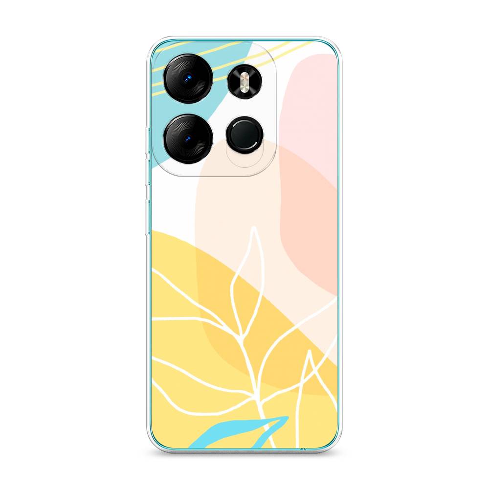 

Чехол Awog на Tecno Pop 7 Pro "Летнее настроение", Желтый;голубой;розовый, 303450-10