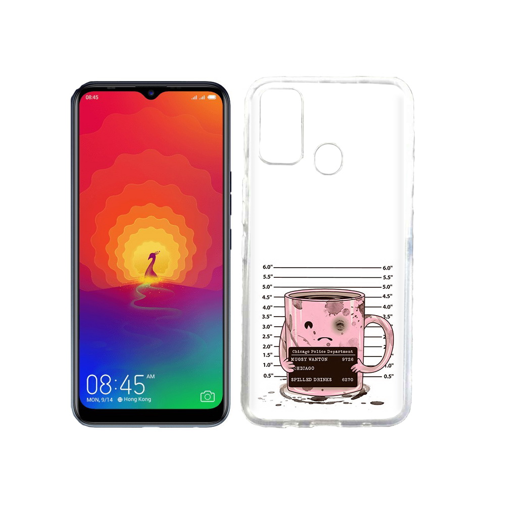 

Чехол MyPads Tocco для Tecno Spark 4 кружка, Прозрачный, Tocco