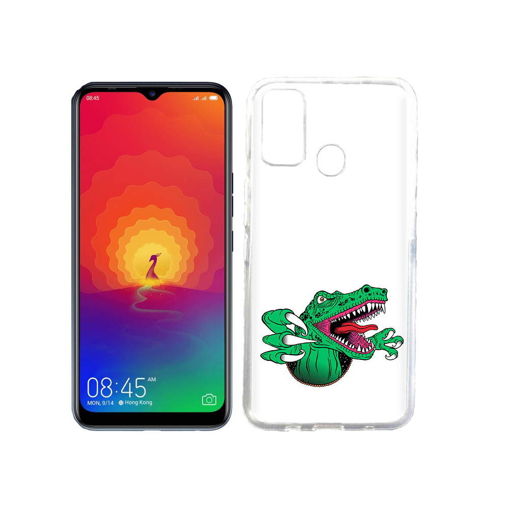 

Чехол MyPads Tocco для Tecno Spark 4 крокодил, Прозрачный, Tocco
