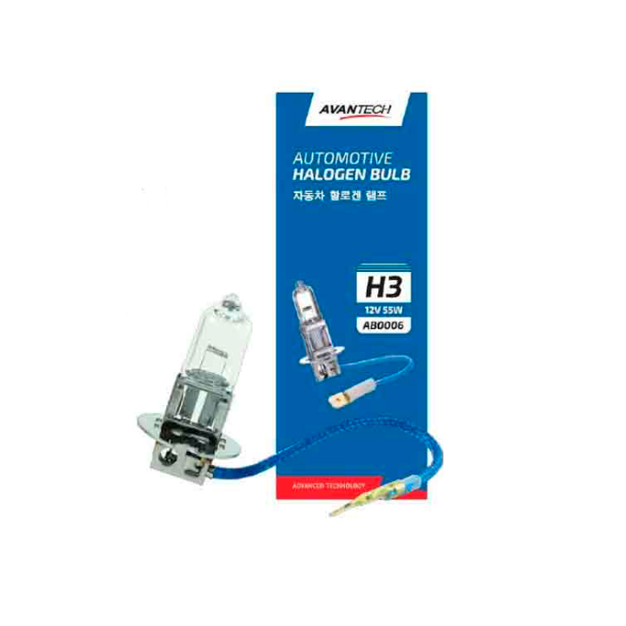 Лампа головного света H3 12V 55W, 1320 Lm