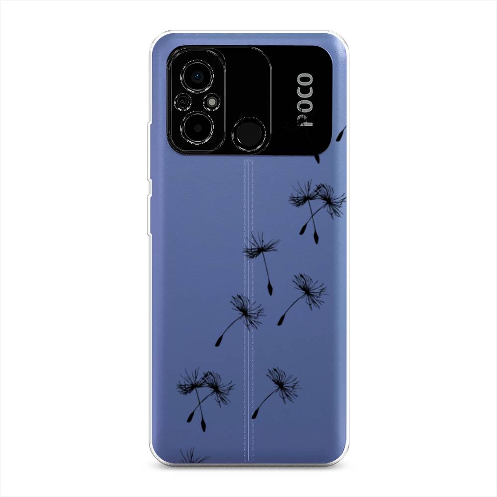 

Чехол Awog на Poco C55 "Летящие одуванчики", Черный, 318250-8