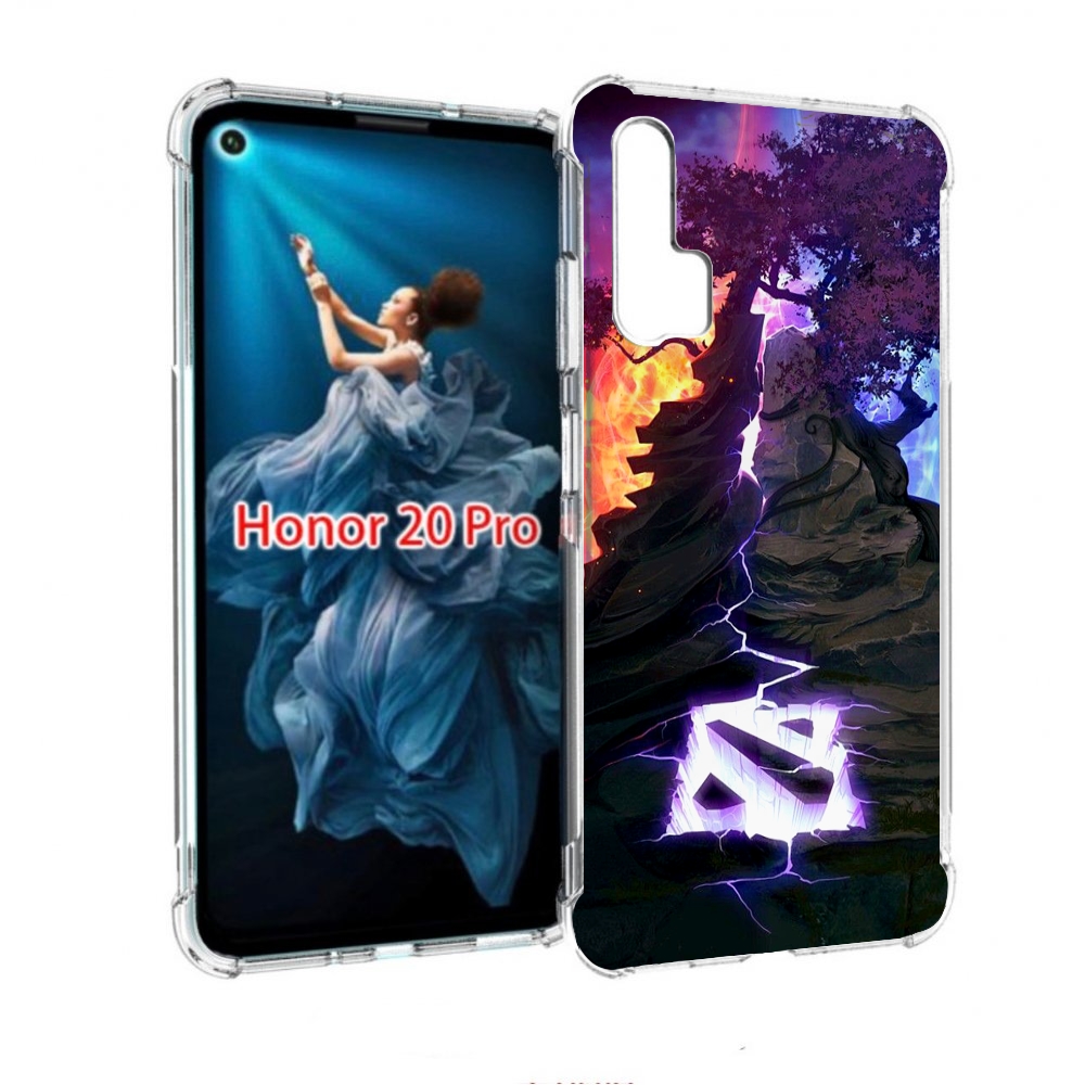 

Чехол бампер MyPads dota 2 логотип для Honor 20 Pro противоударный, Прозрачный, Tocco